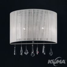 Organza kinkiet 2x25W G9 230V biały/chrom